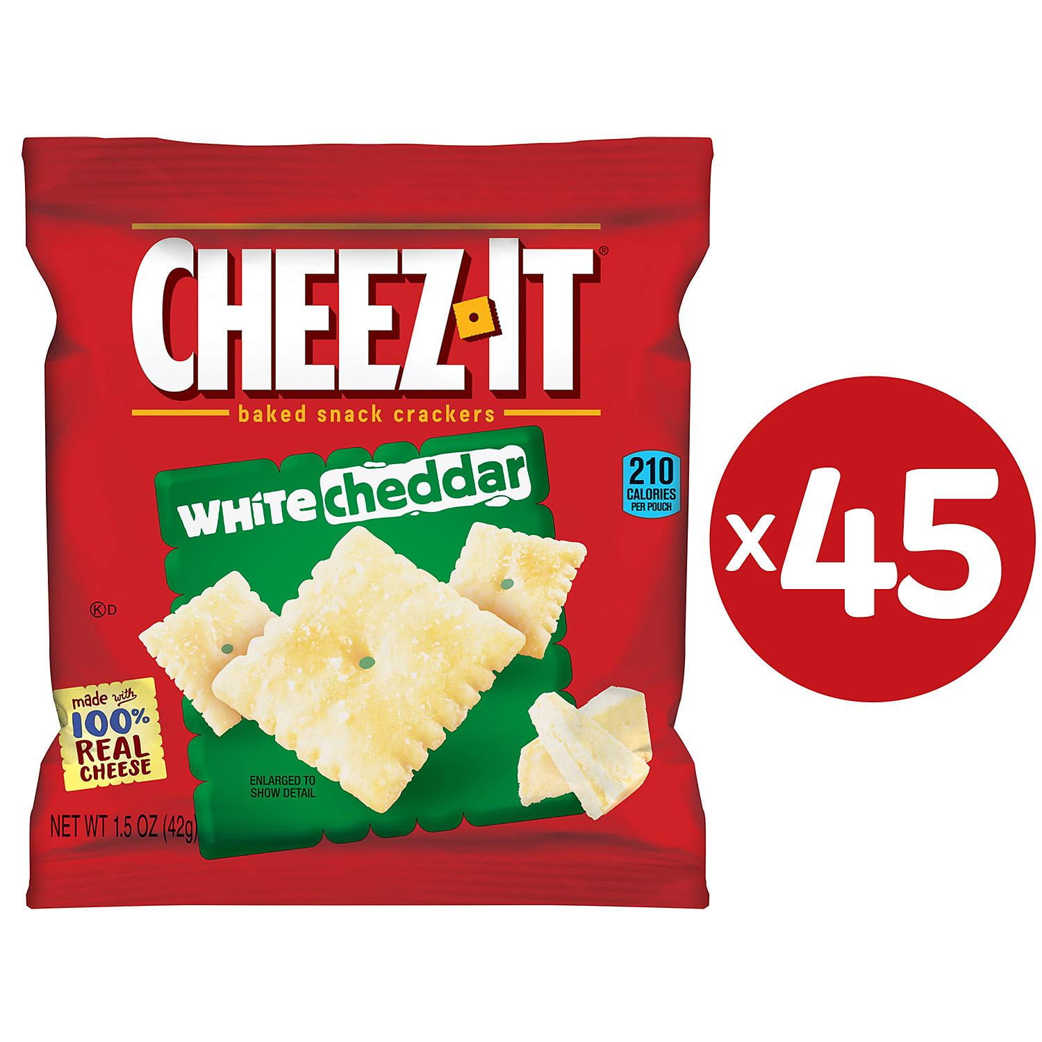 Cheez-It White Cheddar Snack Packs 45 Pouches, 1.5oz ea