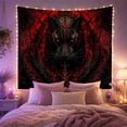 thumbnail image 2 of Black Panther with Glowing Red Runes in Smoky Crimson Embers, Dramatic Gothic for Dark Art Lovers, Mystical Wall Art Decor Halloween Gift Tapestry Wall Hanging for Bedroom and Living Room, 2 of 7