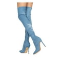 thumbnail image 3 of New Women Liliana Gisele-7 Thigh High Pointy Toe Stiletto Boot, 3 of 3