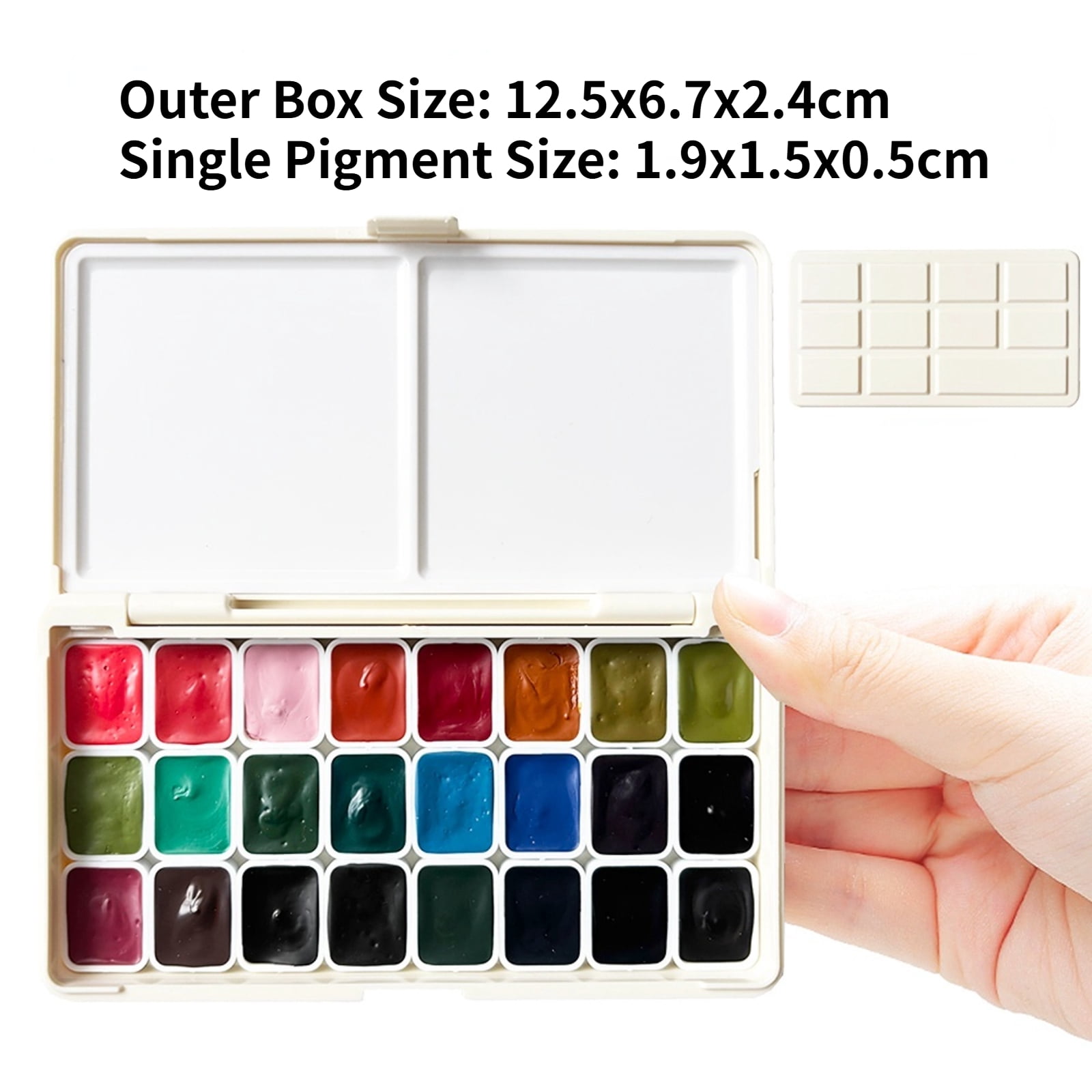 Holbein Artist's Watercolor 1ml,24 Colors Watercolor Paint Set in a Box for Students, Beginners Artists