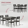 thumbnail image 3 of 5-Piece Industrial Dining Set for 4 - Spiral Leg Table & Cushioned Chairs for Kitchen/Dining Room, 3 of 7