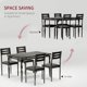 thumbnail image 3 of Juego de mesa de 5 piezas de estilo industrial para 4 personas, con sillas rectangulares que ahorran espacio y marco de metal resistente, resistente a arañazos., 3 of 7