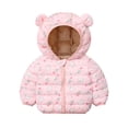 thumbnail image 5 of LYMAYTER Kids Unisex down Cotton Jacket Boys Girls Ears Hooded Printed Coats Toddler Fall Winter Fleece Outwears for 2-7 Years, 5 of 8