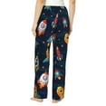 thumbnail image 3 of Balery Spaceships and Stars print Women's Pajama Pants,Ultra Lightweight Pjs,Lounge Pant-XX-Large, 3 of 9