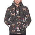 thumbnail image 3 of Zufioo French Bulldogs Design Fleece Comfortable Hoodie for Mens,Sweatshirt for Men,Pullover Hooded Sweatshirt for Men -Small, 3 of 5