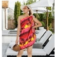 thumbnail image 3 of HAPPY BAY Women's Pareo Beach Casual Swimsuit Bikini Sarong One Size Red, Palm Tree, 3 of 5