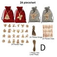 thumbnail image 2 of Advancent 24 piezas bolsas de calendario de Navidad DIY dulces aperitivos almacenamiento de regalo decoración del hogar de vacaciones con pegatinas Clips Kits de decoración para fiestas D Advancent HA010040-04B, 2 of 6