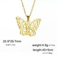 thumbnail image 7 of Elegant Filigree Butterfly Pendant Necklace Stainless Steel Animal Jewelry, 7 of 7