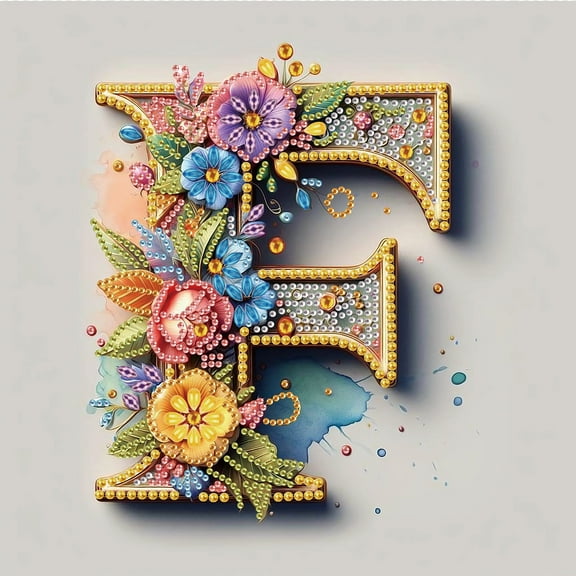 Letter F Diamond Art Painting Kit