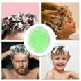 thumbnail image 6 of Unique Bargains 1 Pc Handle Hair Shampoo Brush for Head Massage 3.46"x3.03"x2.76" Clear Green, 6 of 6