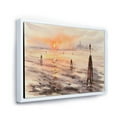 thumbnail image 3 of Designart 'Panorama of Venice Laguna Beach At Sunset' Nautical & Coastal Framed Canvas Wall Art Print, 3 of 5