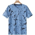 thumbnail image 4 of TEAJOPSUU Men's Graphic Print Sports T-Shirt Quick Dry & Moisture-Wicking Odor-Resistant & Stretchy & Wrinkle Resistant A-Blue, 4 of 7