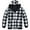 White, variant on Men's Reversible Hooded Buffalo Plaid Fleece Jacket - BLK/RED - M