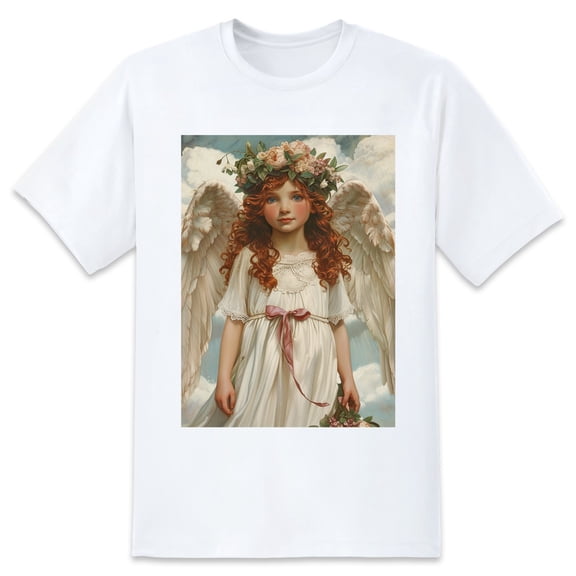 Basic Oversize Tees For WomenAngel Loose Boyfriend Shirts Casual Blouse round neck