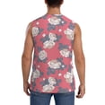 thumbnail image 4 of Goofa Rose Flowers Printed Men's Sleeveless T-Shirt - Athletic Gym Workout Tank Top for Men - Moisture-Wicking, UPF 30+ Quick-Dry Muscle Tee-XX-Large, 4 of 8