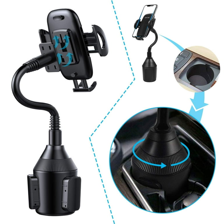 Cup Holder Phone Mount for Car Universal Adjustable Base Gooseneck