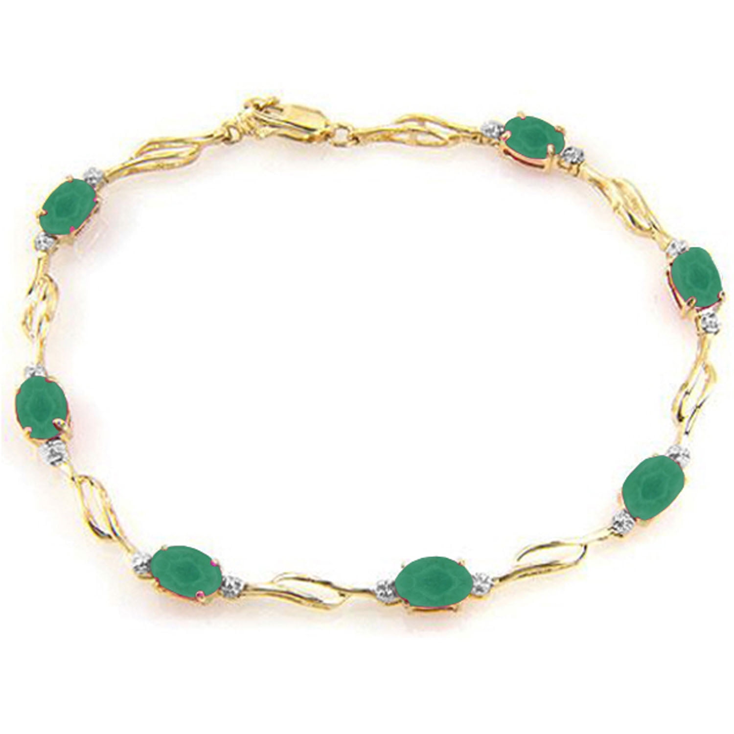 Galaxy Gold 14K Solid Gold Natural Diamond Tennis Bracelet for Women - Yellow Gold Fine Jewelry