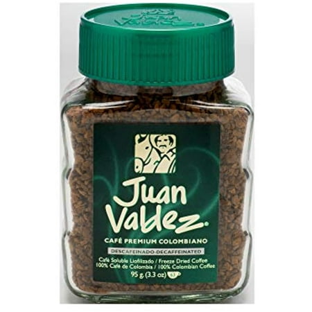Juan Valdez Instant Decaffeinated Freeze Dried Coffee, 3.3Oz Jar