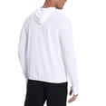 thumbnail image 6 of Riecok Mens T Shirts Long Sleeve Sun Protection Ice Silk Pullover Breathable Hooded Tops Swimming Fishing Clothes White XL, 6 of 8