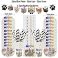 thumbnail image 3 of Decoración para fiesta de cumpleaños de gatos, lindo gatito, vajilla desechable, platos de papel, vasos, pancartas, suministros para fiestas temáticas de gatos para niños, 3 of 4