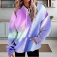 thumbnail image 2 of Bovemsi Sweatshirt for Women Large Hoodie With Gradient Print Plus Size Long Sleeved Sweater Pullover Autumn Pocket Clothes Comfort Hoodie, 2 of 9