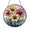 Acrylic 3.5 Inch, variant on Peony Flower Bloom Stained Glass Window Hanging, Decorative Floral Art Glass Panel Accent