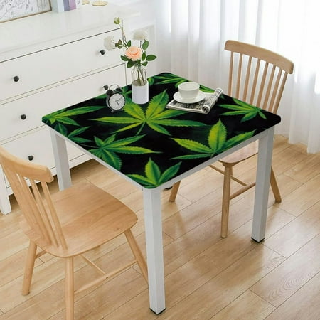 

ONETECH Tropical Fern Leaf Table Cover Black/Green Leaf Disposable Tablecover Tablecloth Ideal for Indoor Outdoor Birthday Picnic Retreat Gag Bridal Shower Party 40 *40