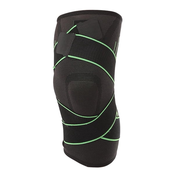 Manguito De Rodilla 1pc Fitness Correr Vendaje Elástico Deportes Rodillera Soporte (Verde L)