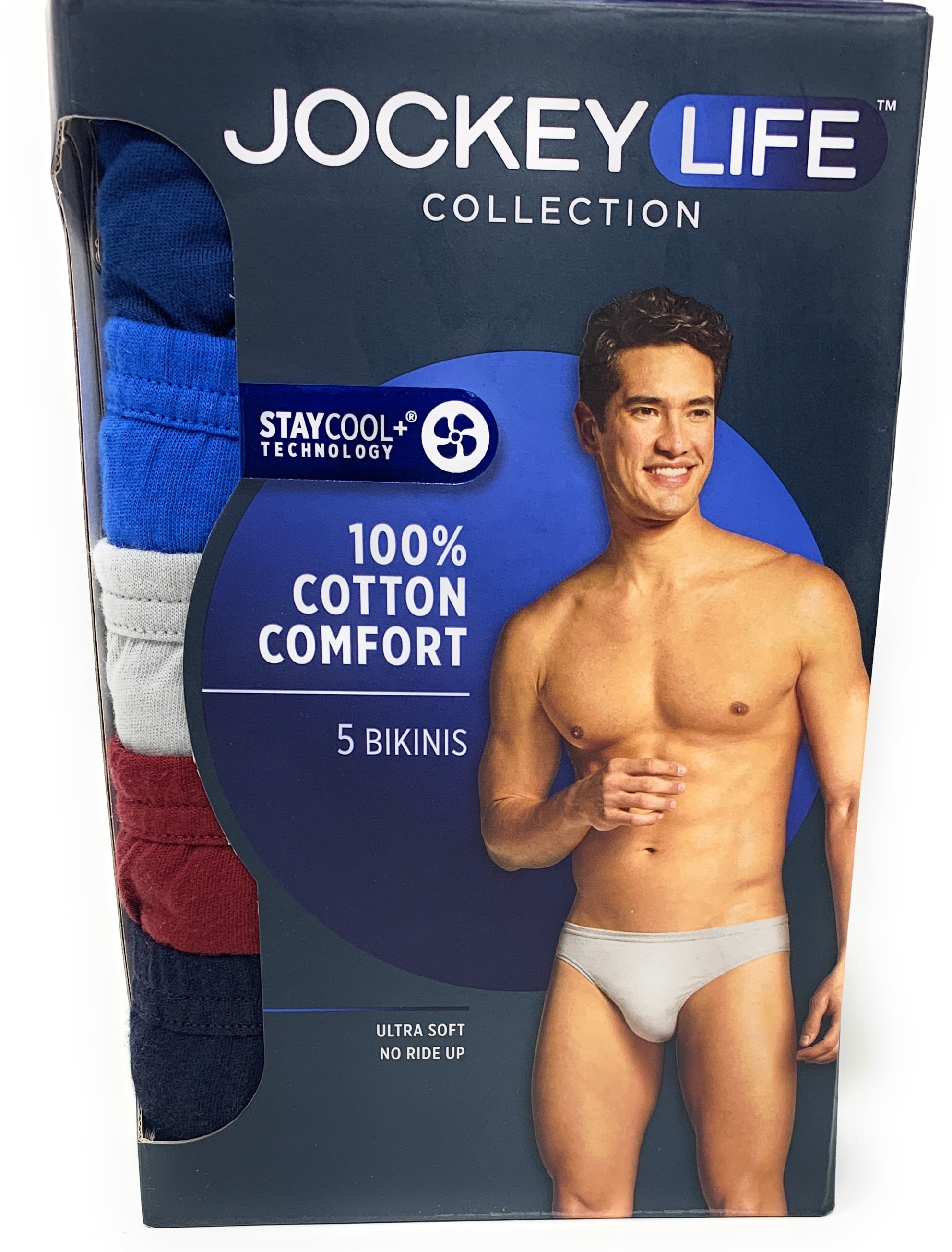 Jockey Life Men's Cotton Bikini, 5 Pack