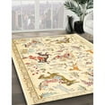 thumbnail image 3 of Ahgly Company Machine Washable Indoor Rectangle Traditional Gold Area Rugs, 8' x 10', 3 of 7