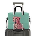 thumbnail image 2 of FORMRS 16" Laptop Bag Carrying Sleeve Case with Handle Travel Shoulder Briefcase, Big Pink Cheetah, 2 of 8