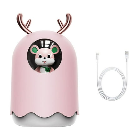 

Peryerana Home Humidifier 300ml USB Electric Mini Humidifier LED Decoration Portable Air Diffuser Pink