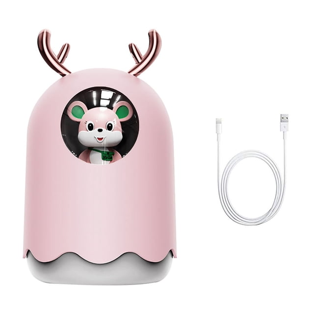 Humidificador doméstico 300ml USB Mini humidificador eléctrico Decoración LED Difusor de aire portátil, rosa Methold HA003941-02B