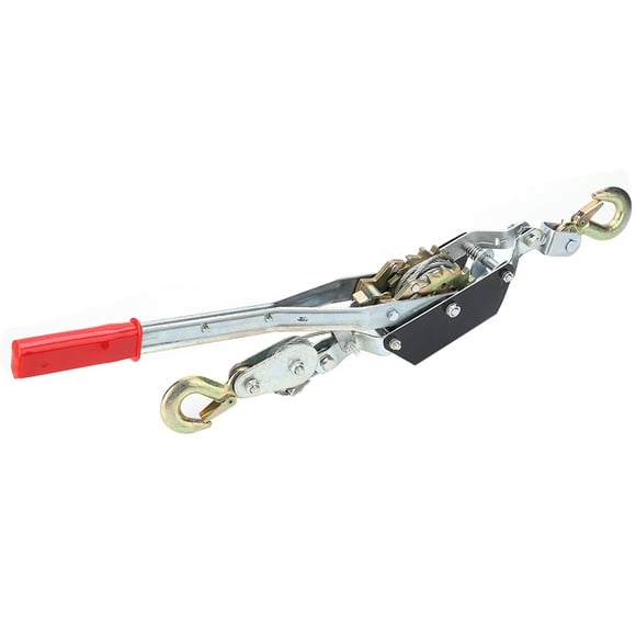 Power Rope Puller Heavy Duty Power Puller Gear Winch Puller Wire Rope Hand Power Puller Tighten Tool Mini Tightener Double Hook Lifting Tool2 Ton