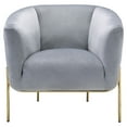 thumbnail image 2 of ACME Carlson Sloped Arm Accent Chair in Grey and Gold, 2 of 6