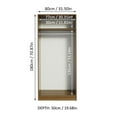 thumbnail image 3 of Madesa Armoire de Rangement à 2 Portes avec Grand Espace d'Étagères 31"L Armoire Utilitaire Placard Unité d'Organisation Moderne pour Entrée et Chambre - Brun, 3 of 6