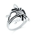 thumbnail image 2 of Bling Jewelry Mens Antique Style Mens Silver Ring Fleur De Lis Oxidized, 2 of 5
