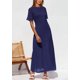 thumbnail image 3 of Vestido PRETTYGARDEN Maxi de Verano 2025 Azul Marino XL, 3 of 6