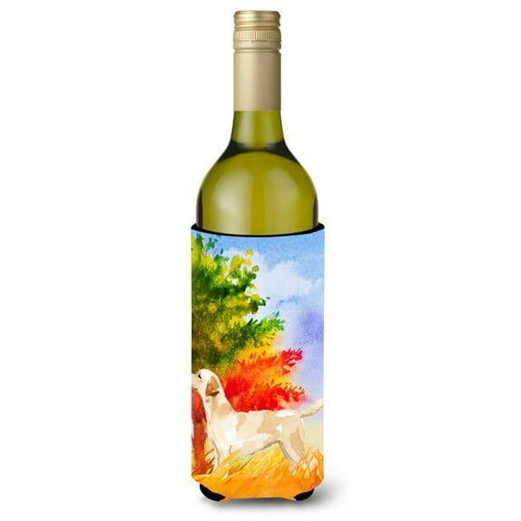 Fall Yellow Labrador Retriever Wine Bottle Beverage Insulator Hugger