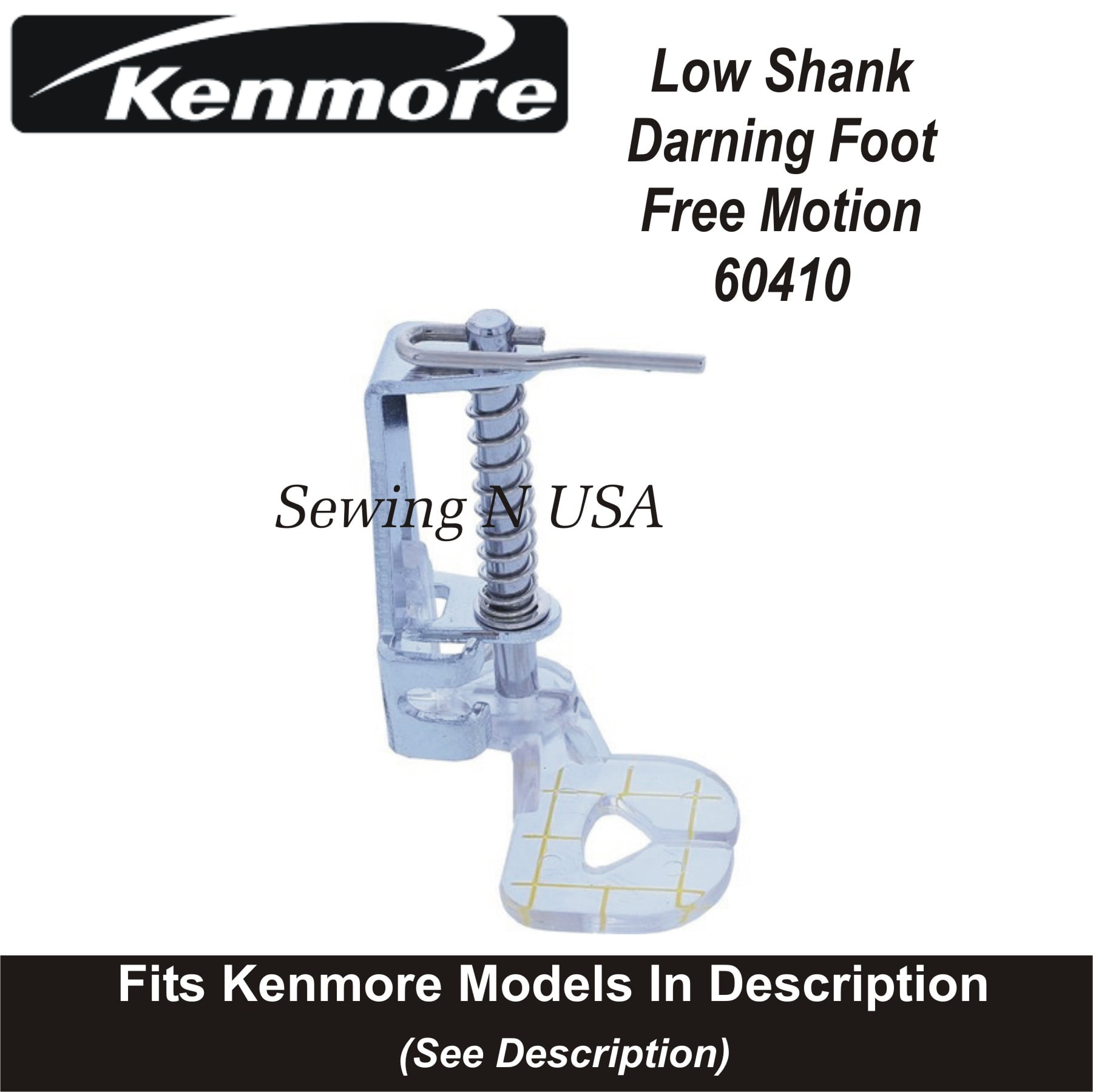 Kenmore Low Shank Darning / Free Motion Foot 60410 Fits Models In Description