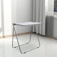thumbnail image 5 of Clear Acrylic Folding TV Tray Table, Clear Acrylic Modern Square Side Table, Small Folding Desk, No Assembly Required, 5 of 29