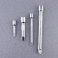 thumbnail image 3 of 4pcs Extension Bar Set 1/4 3/8 Drive Ratchet Socket Extender Hand Adjustment Tool Extension Socket Drive Hand Tool (Silver), 3 of 6