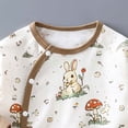 thumbnail image 5 of NIEWTR Matching Baby and Toddler Pajamas Girls 2-Piece Set Toddler Kids Long Sleeve Pullover with Elastic Waistband Pants Casual Sleepwear Daily for 2T 3T(A-Brown,6-9 Months), 5 of 6