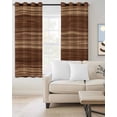 thumbnail image 2 of Brown Western Kitchen Curtains Vintage Farmhouse Wood Barn Door Cafe Short Curtains for Bathroom Blackout Window Curtain Grommet Small Window Treatment Tier Drapes for Bedroom Living Room 52"x45"x2, 2 of 9
