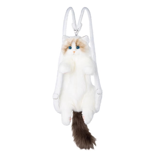 Stuffed Animal Storage Backpack - Large Cat Shaped Bag for Women, Handcrafted Realistic Design, Perfect for Travel and Everyday Use