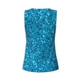 thumbnail image 5 of Haiem Blue Glitter Workout Tank Tops for Women, Athletic Sports Slim-Fit Tank Tops, Compression Sleeveless Dry Fit Shirts,Athletic Shirt-Medium, 5 of 9