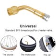thumbnail image 3 of 2-Pack Angled Brass Car Motorcycle Scooter Bike Universal Valve Stem Extension Adapter, 3 of 8
