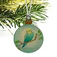 thumbnail image 3 of Pretty Parakeet Budgie Mini Small Tiny Wood Christmas Tree Holiday Ornament, 3 of 3