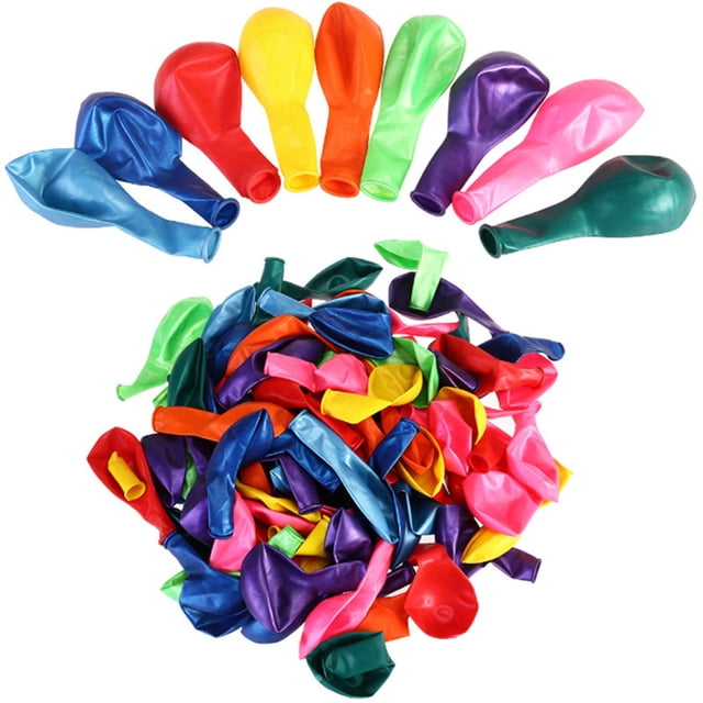 Injueey 100 Uds 10 pulgadas 1,5g Globos de látex perlado fiesta de feliz cumpleaños boda adornos navideños Globo niños bolas de aire Globos Kits de decoración para fiestas mezcla de colores Injueey HA002049-25