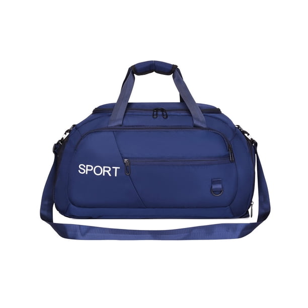 Guardurnaity Bolsa de gimnasio Unisex para Fitness, bolsa de almacenamiento para deportes al aire libre, compartimentos, impermeable, Color sólido, Bolsas de mensajero y de hombro Azul Guardurnaity AP012594-04